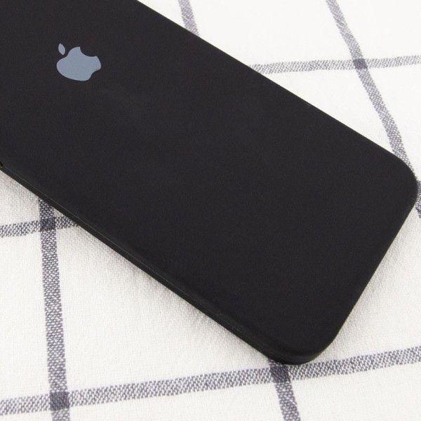 Чохол Silicone Case Square Full Camera Protective (AA) для Apple iPhone 7 / 8 / SE (2020) (4.7") Чорний / Black