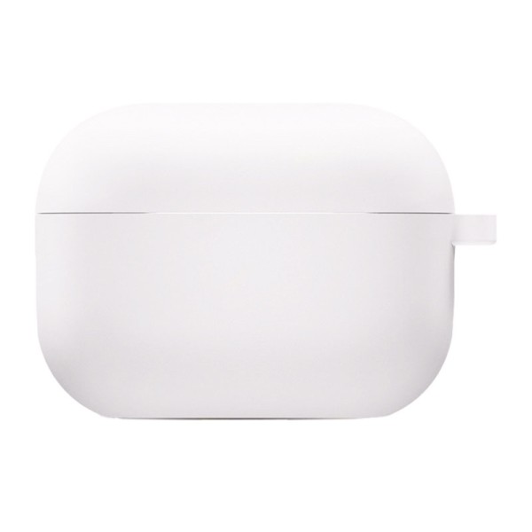 Силіконовий футляр з мікрофіброю для навушників Airpods Pro Білий / White