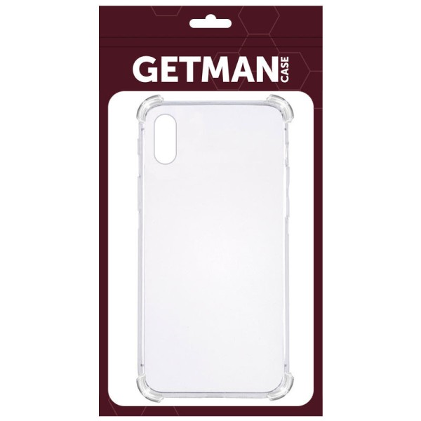 TPU чохол GETMAN Ease logo посилені кути для Apple iPhone XS Max (6.5") Безбарвний (прозорий)