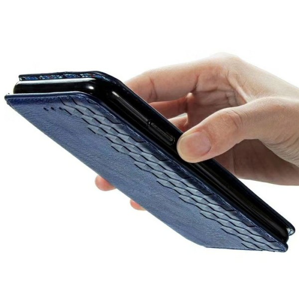 Кожаный чехол книжка GETMAN Cubic (PU) для Samsung Galaxy A31 Синий