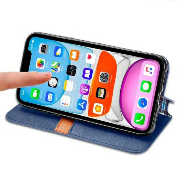 Кожаный чехол книжка GETMAN Cubic (PU) для Samsung Galaxy A31 Синий Кожаный чехол книжка GETMAN Cubic (PU) для Samsung Galaxy A31 Синий