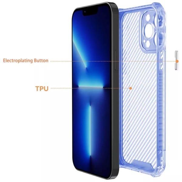 Чохол TPU Ease Carbon color series для Apple iPhone 13 Pro (6.1") Синій / Прозорий