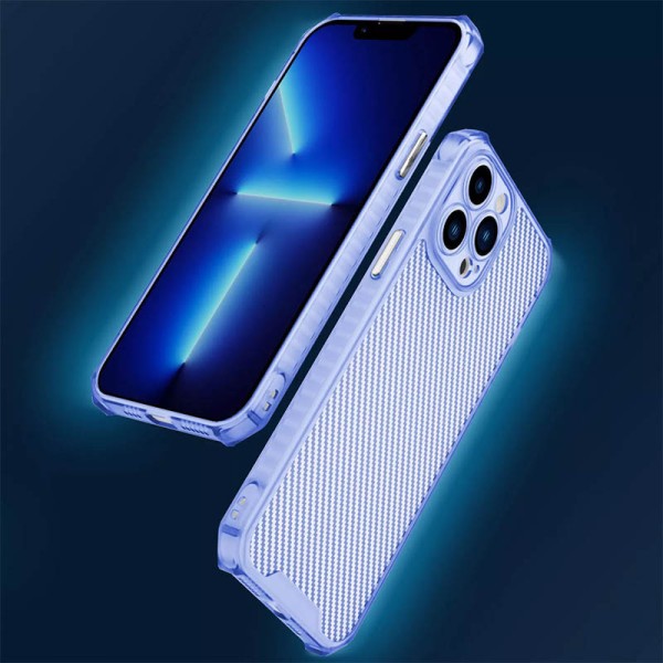 Чохол TPU Ease Carbon color series для Apple iPhone 13 Pro (6.1") Синій / Прозорий