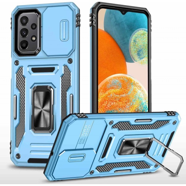 Ударостійкий чохол Camshield Army Ring для Samsung Galaxy A13 4G / A04s Блакитний / Light Blue