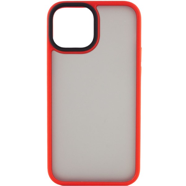 TPU+PC чохол Metal Buttons для Apple iPhone 13 (6.1") Червоний