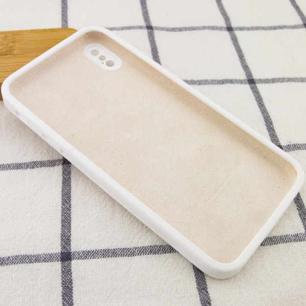 Чохол Silicone Case Square Full Camera Protective (AA) для Apple iPhone XS Max (6.5") Білий / White