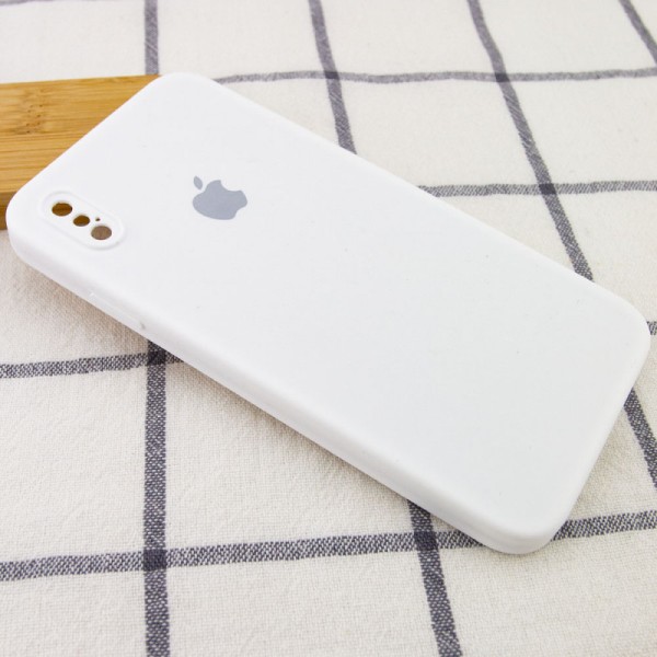 Чохол Silicone Case Square Full Camera Protective (AA) для Apple iPhone XS Max (6.5") Білий / White
