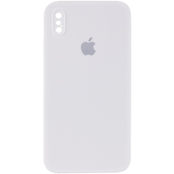 Чохол Silicone Case Square Full Camera Protective (AA) для Apple iPhone XS Max (6.5") Білий / White