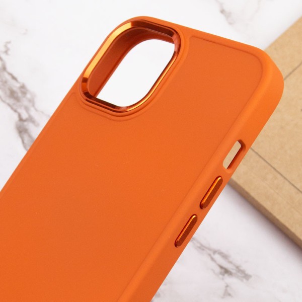 TPU чохол Bonbon Metal Style для Apple iPhone 14 (6.1") Помаранчевий / Papaya