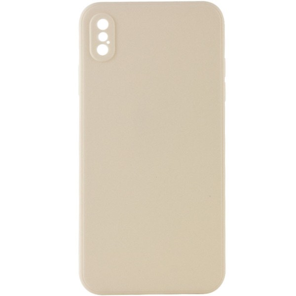 Силіконовий чохол Candy Full Camera для Apple iPhone XS Max (6.5") Бежевий / Antigue White