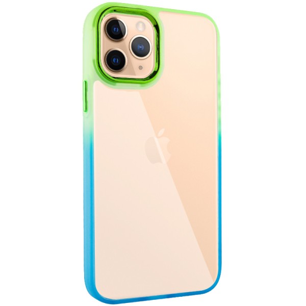Чохол TPU+PC Fresh sip series для Apple iPhone 11 Pro (5.8") Бірюзовий / Лимонний