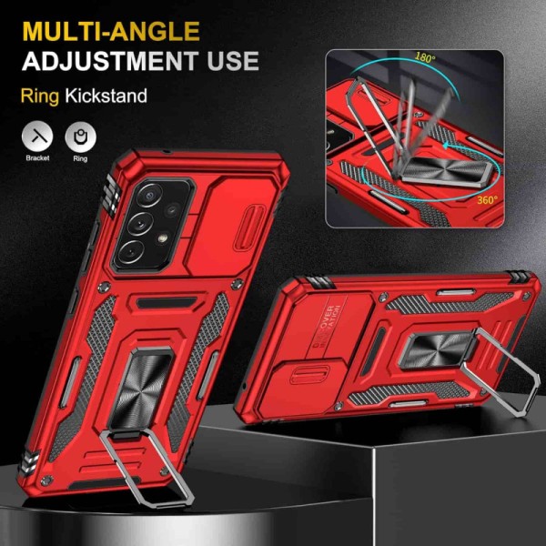 Ударостійкий чохол Camshield Army Ring для Samsung Galaxy A33 5G Червоний / Red Ударостійкий чохол Camshield Army Ring для Samsung Galaxy A33 5G Червоний / Red