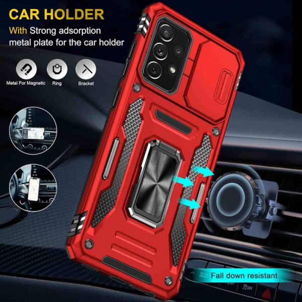 Ударостійкий чохол Camshield Army Ring для Samsung Galaxy A33 5G Червоний / Red Ударостійкий чохол Camshield Army Ring для Samsung Galaxy A33 5G Червоний / Red