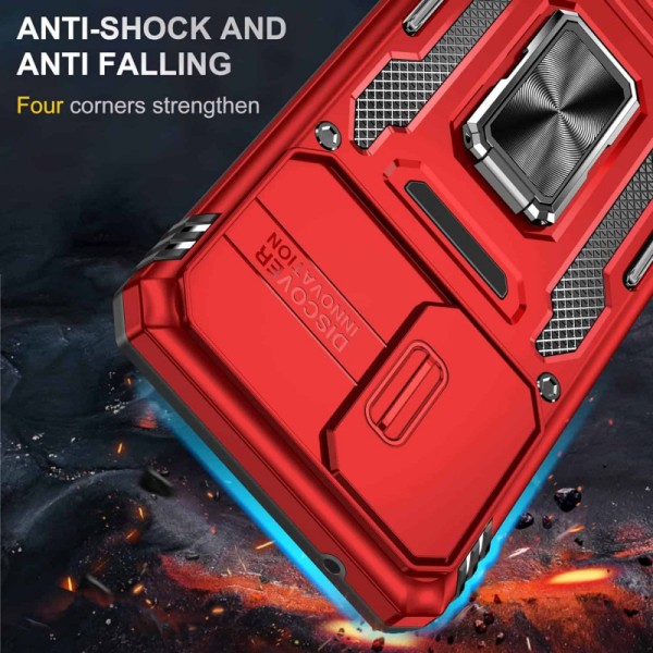 Ударостійкий чохол Camshield Army Ring для Samsung Galaxy A33 5G Червоний / Red Ударостійкий чохол Camshield Army Ring для Samsung Galaxy A33 5G Червоний / Red