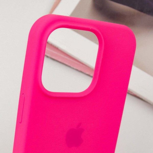 Чохол Silicone Case Full Protective (AA) для Apple iPhone 13 Pro (6.1") Рожевий / Barbie pink