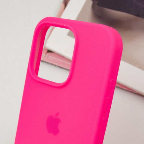 Чохол Silicone Case Full Protective (AA) для Apple iPhone 13 Pro (6.1") Рожевий / Barbie pink