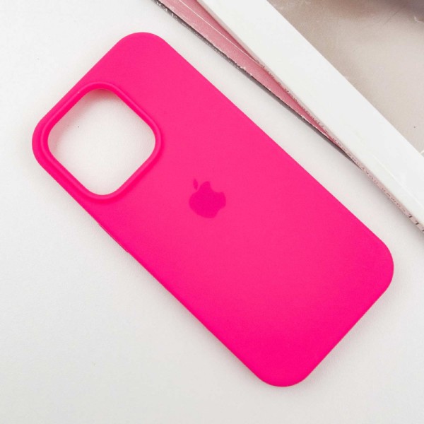 Чохол Silicone Case Full Protective (AA) для Apple iPhone 13 Pro (6.1") Рожевий / Barbie pink