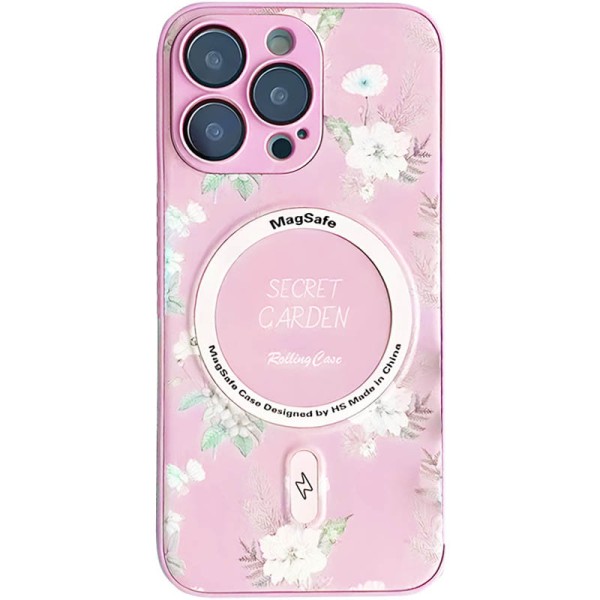 TPU+PC чохол Secret Garden with MagSafe для Apple iPhone 14 Pro (6.1") Pink