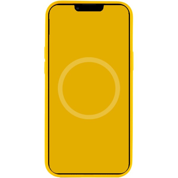 Чохол Silicone case (AAA) full with Magsafe and Animation для Apple iPhone 12 Pro / 12 (6.1") Жовтий / Sunflower