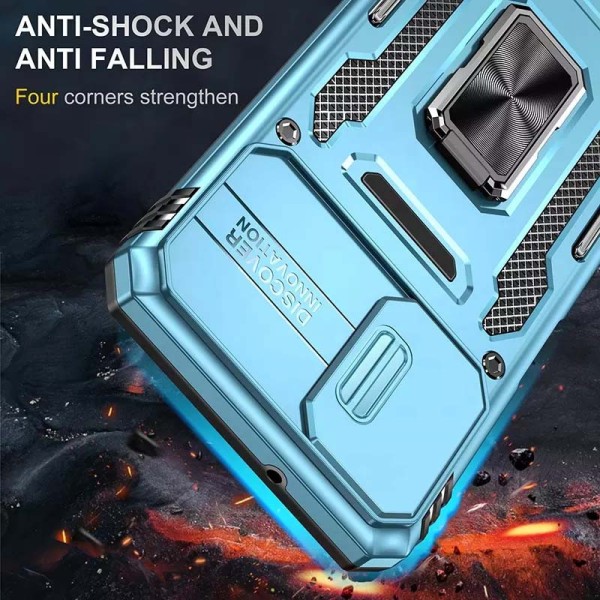 Ударостійкий чохол Camshield Army Ring для Samsung Galaxy M53 5G Блакитний / Light Blue