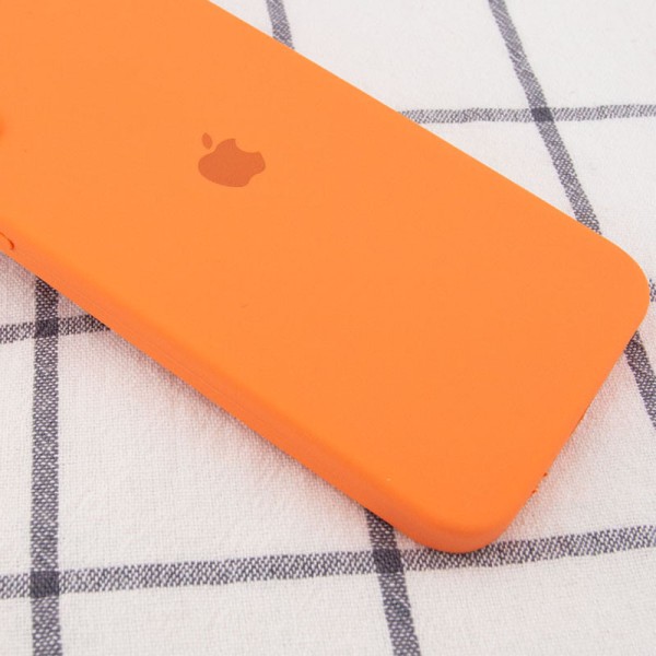 Чохол Silicone Case Square Full Camera Protective (AA) для Apple iPhone 11 Pro Max (6.5") Помаранчевий / Papaya