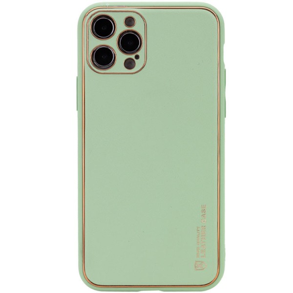 Шкіряний чохол Xshield для Apple iPhone 14 Pro (6.1") Зелений / Pistachio