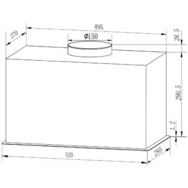 Витяжка Interline BOXGLASS BL A/60 PB/2/T