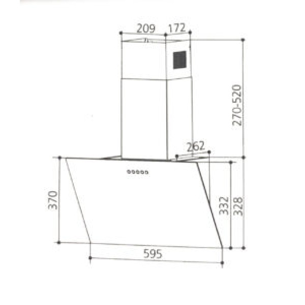 Витяжка Interline TEFFI SLIM BL A/60/GL/PB Витяжка Interline TEFFI SLIM BL A/60/GL/PB
