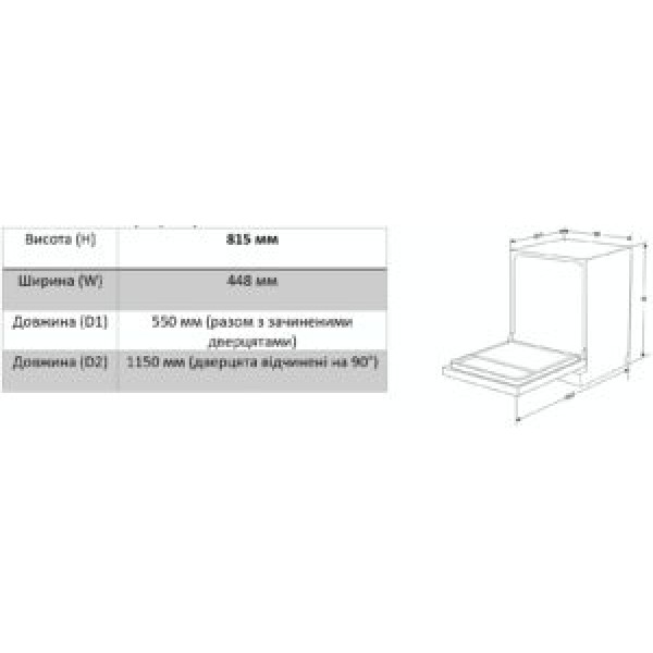 Посудомийна машина Interline DWI 440 TSH GA++