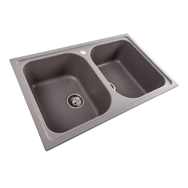 Гранітна мийка для кухні Platinum 7950 Equatoria матова Дюна