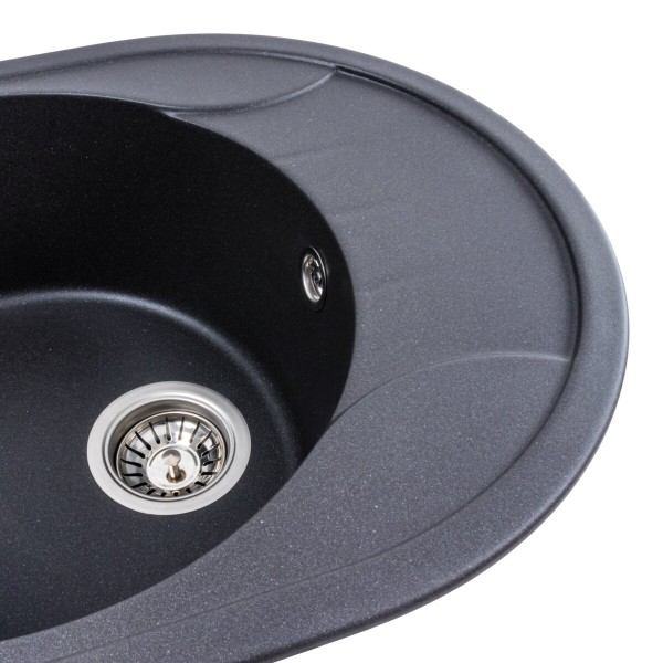 Гранітна мийка для кухні Platinum 5847 ONYX матовий Моріон