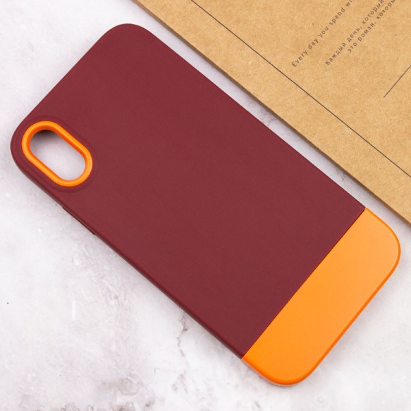 Чохол TPU+PC Bichromatic для Apple iPhone XR (6.1") Brown burgundy / Orange Чохол TPU+PC Bichromatic для Apple iPhone XR (6.1") Brown burgundy / Orange