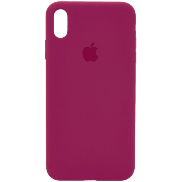 Чохол Silicone Case Full Protective (AA) для Apple iPhone X (5.8") / XS (5.8") Червоний / Rose Red