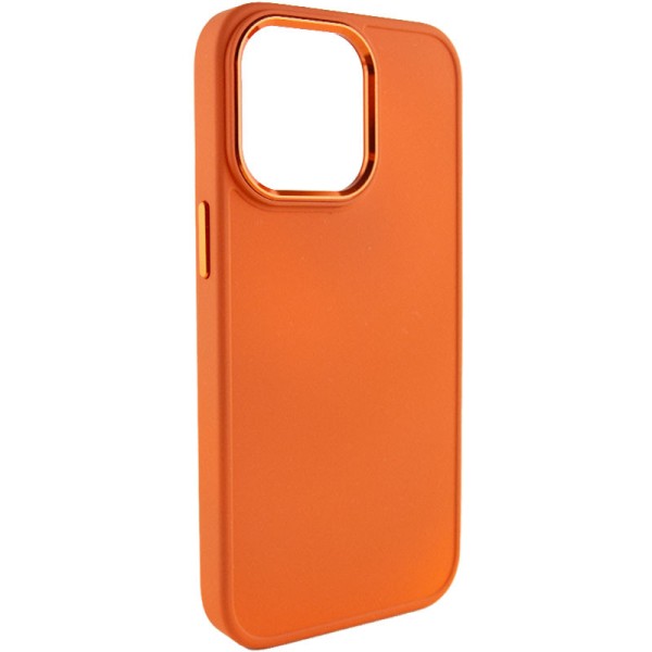 TPU чохол Bonbon Metal Style для Apple iPhone 14 Pro (6.1") Помаранчевий / Papaya