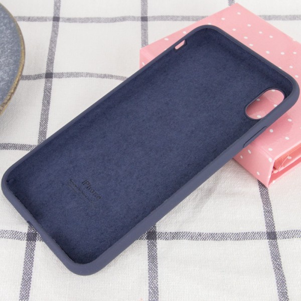 Чохол Silicone Case Full Protective (AA) для Apple iPhone X (5.8") / XS (5.8") Темний Синій / Midnight Blue Чохол Silicone Case Full Protective (AA) для Apple iPhone X (5.8") / XS (5.8") Темний Синій / Midnight Blue