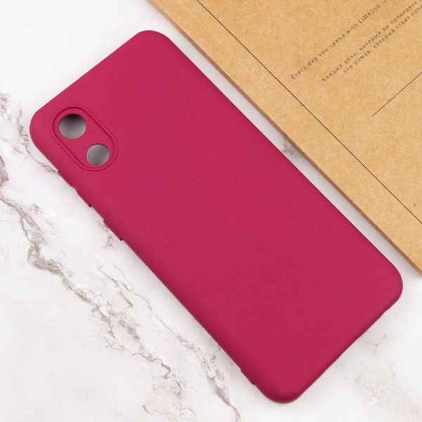 Чохол Silicone Cover Lakshmi Full Camera (A) для Samsung Galaxy A03 Core Бордовий / Marsala