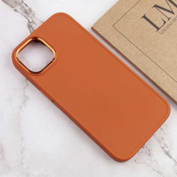 TPU чохол Bonbon Metal Style для Apple iPhone 12 Pro / 12 (6.1") Помаранчевий / Papaya