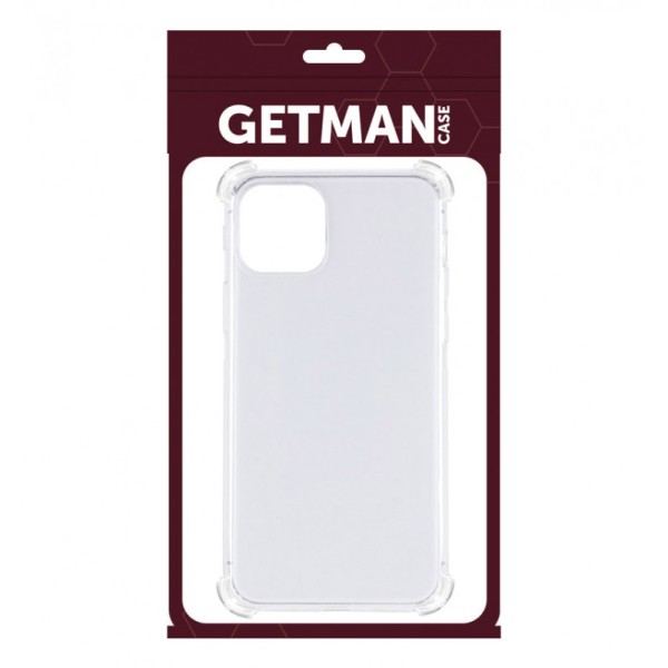 TPU чохол GETMAN Ease logo посилені кути для Apple iPhone 12 Pro Max (6.7") Безбарвний (прозорий)
