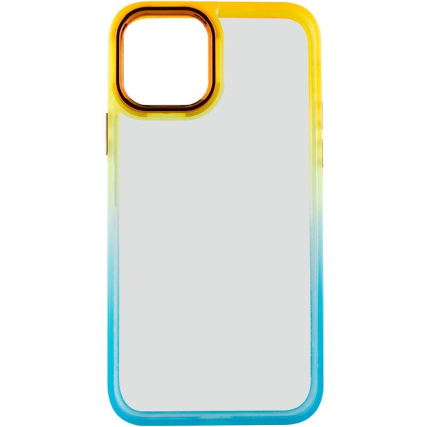 Чохол TPU+PC Fresh sip series для Apple iPhone 12 Pro / 12 (6.1") Бірюзовий / Помаранчевий