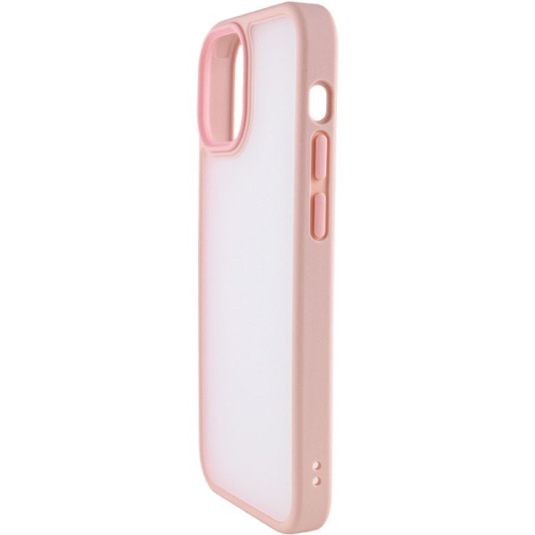 TPU+PC чохол Metal Buttons для Apple iPhone 13 (6.1") Рожевий