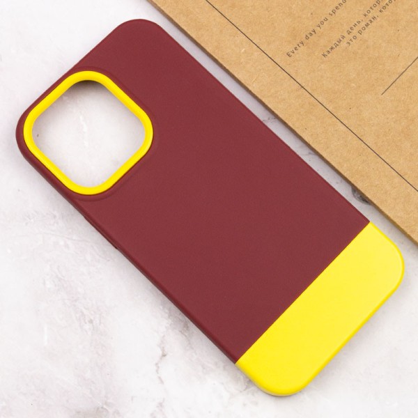 Чохол TPU+PC Bichromatic для Apple iPhone 13 Pro (6.1") Brown burgundy / Yellow Чохол TPU+PC Bichromatic для Apple iPhone 13 Pro (6.1") Brown burgundy / Yellow