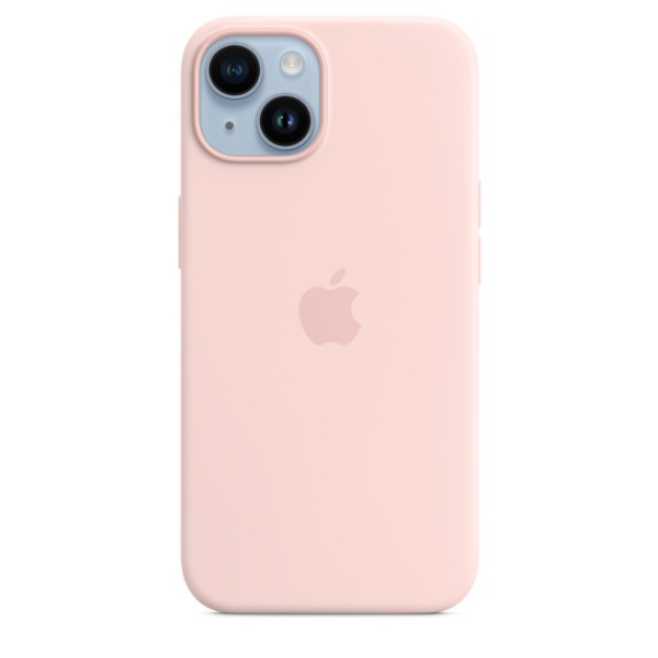 Чохол-накладка iPhone 14 Apple Silicone Case 1:1 with MagSafe Chalk Pink