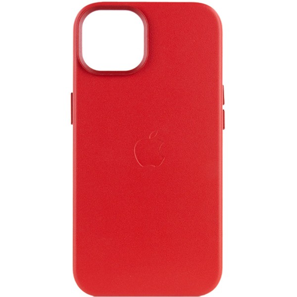 Шкіряний чохол Leather Case (AA Plus) with MagSafe для Apple iPhone 12 Pro Max (6.7") Crimson