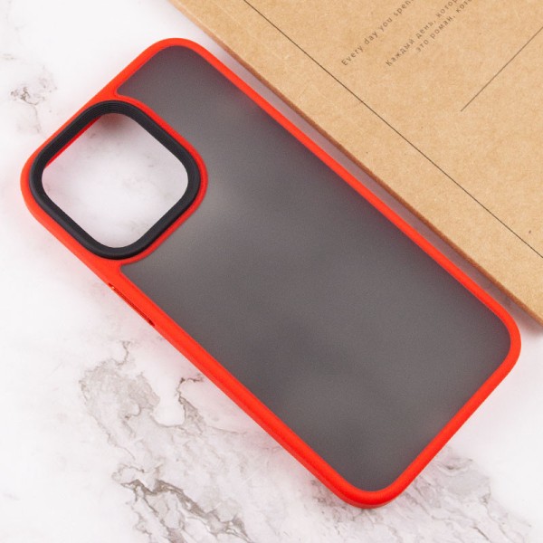 TPU+PC чохол Metal Buttons для Apple iPhone 13 Pro Max (6.7") Червоний