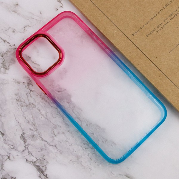 Чохол TPU+PC Fresh sip series для Apple iPhone 12 Pro Max (6.7") Бірюзовий / Рожевий