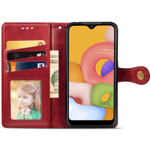 Шкіряний чохол книжка GETMAN Gallant (PU) для Samsung Galaxy A04 Червоний