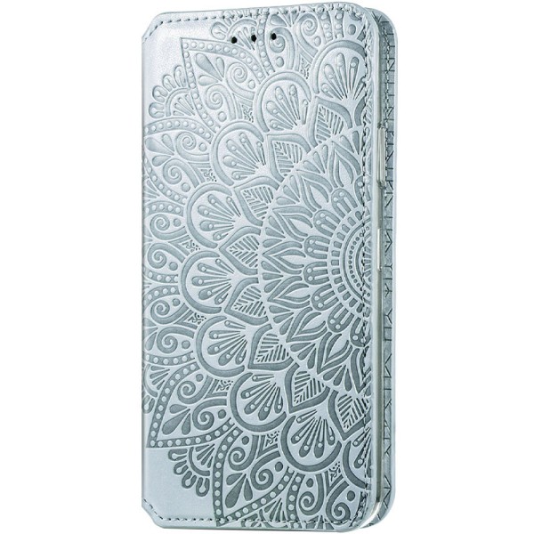 Кожаный чехол книжка GETMAN Mandala (PU) для Xiaomi Mi 10T Lite / Redmi Note 9 Pro 5G Серый