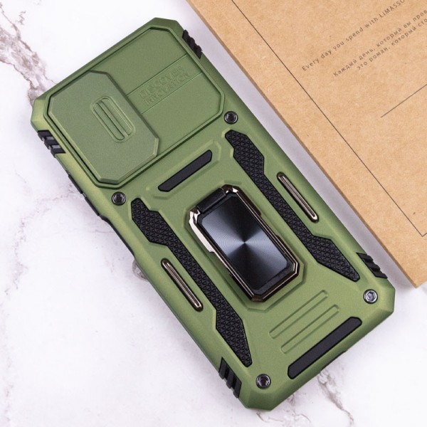 Ударостійкий чохол Camshield Army Ring для Xiaomi Redmi 9A Оливковий / Army Green Ударостійкий чохол Camshield Army Ring для Xiaomi Redmi 9A Оливковий / Army Green