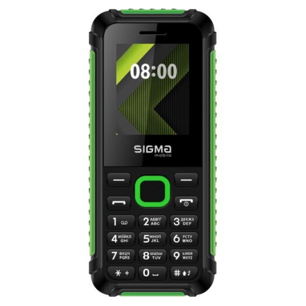 Телефон Sigma Mobile X-Style 18 Track Black/Green Телефон Sigma Mobile X-Style 18 Track Black/Green