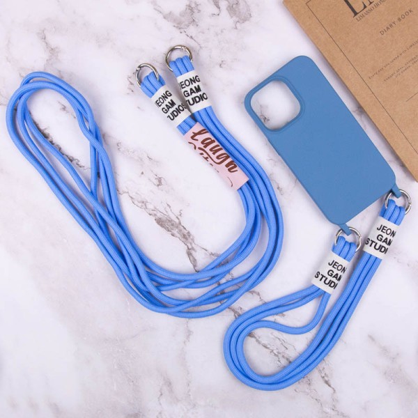 Чохол TPU two straps California для Apple iPhone 12 Pro / 12 (6.1") Синій / Cosmos blue Чохол TPU two straps California для Apple iPhone 12 Pro / 12 (6.1") Синій / Cosmos blue